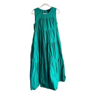 Who What Wear - Emerald Green Tiered Sleeveless Dress with Pockets